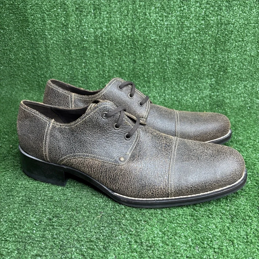 Cole Haan Distressed C04946 Men's Oxford Leather Brown Dress Shoes SZ‎ 13 - NEW